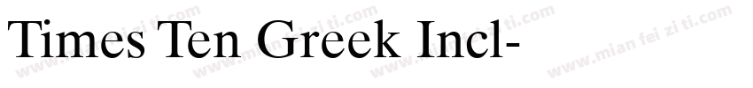 Times Ten Greek Incl字体转换